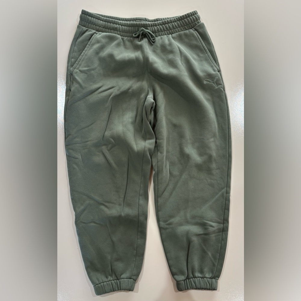 Puma Sage Green Fleece Joggers